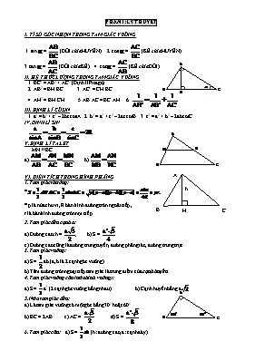 Tổng hợp kiến thức môn Hình học không gian